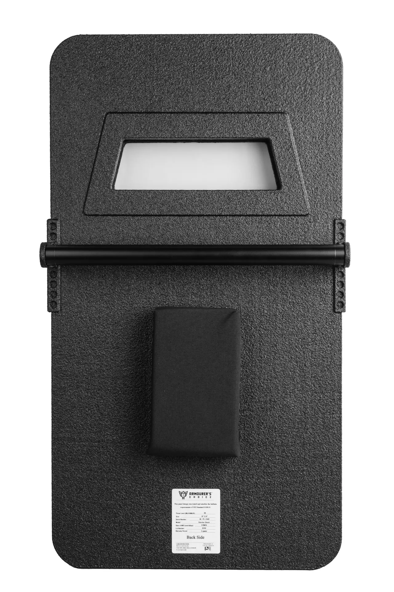 Rifle Rated Patroller Level III Shield - BACK